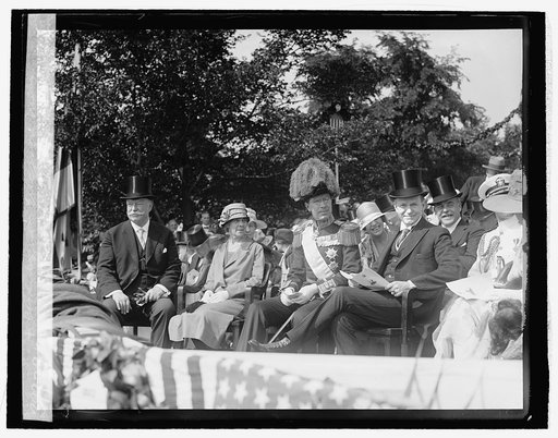 Taft, Mrs. Dawes, Prince Adolphus & Coolidge at Ericsson Mem., [5/29/26