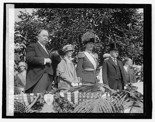 Taft, Mrs. Dawes, Prince Adolphus & Coolidge at Ericsson Mem., 5/29/26