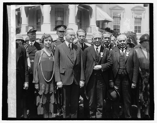 Coolidge with delegates to Pan American Red Cross Con., 5/26/26