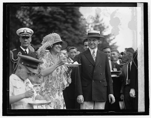 Pres. & Mrs. Coolidge at garden party, [6/3/26