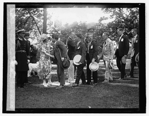 Pres. & Mrs. Coolidge at garden party, 6/3/26