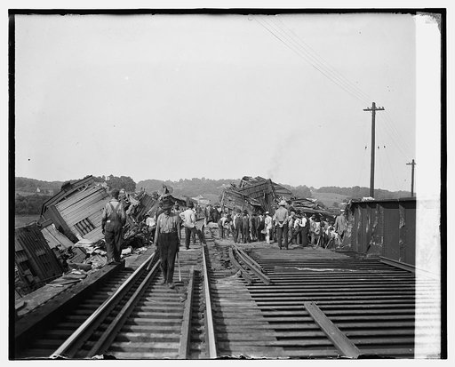 Train wreck at Cameron Run, 7/20/26