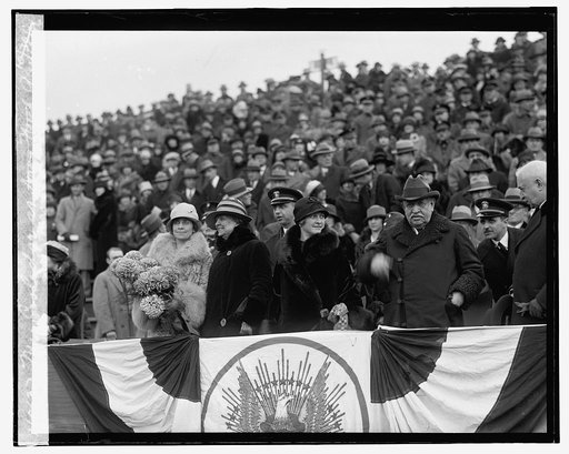 Mrs. Coolidge at Marine - Army game, 11/20/26