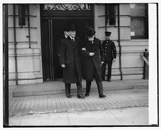 Justice McReynolds & Holmes at funeral of Justice McKenna, 11/22/26