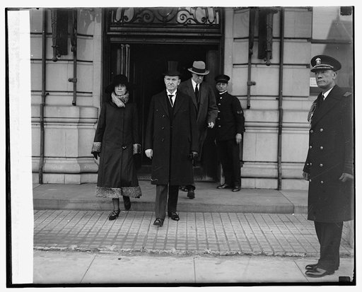 Pres. & Mrs. Coolidge at funeral of Justice Jos. McKenna, 11/22/26