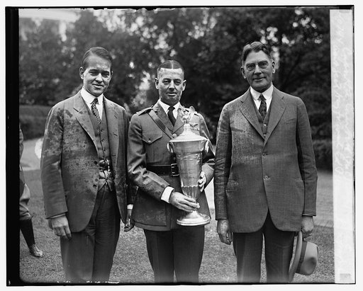 Capt. H.A. Campbell (M.C.J. Cent.) with (C) Asst. Secty. Navy for AviationEd. P. Warner (L), 10/16/26