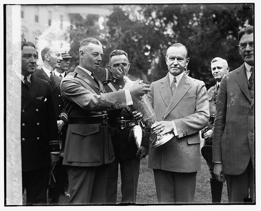 Coolidge with Capt. H.A. Campbell, 10/16/26