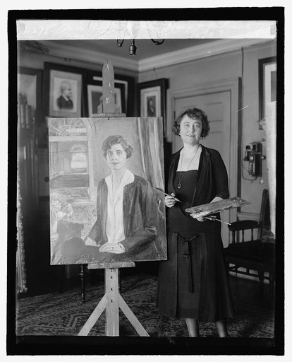 Miss Juliet Thompson & portrait of Mrs. Coolidge, 2/8/27