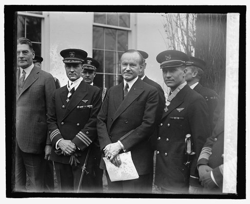 Comdr. Byrd Coolidge & Mch. Bennett, 2/19/27