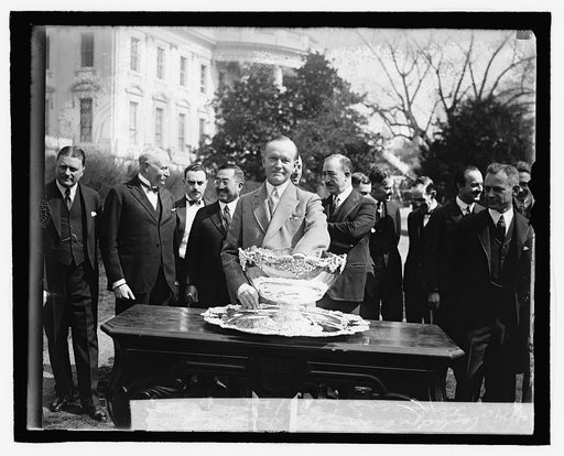 Coolidge drawing for Davis Cup team, 3/17/27