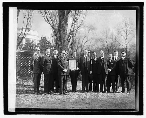 Coolidge with Italian Rep. League, 2/12/27