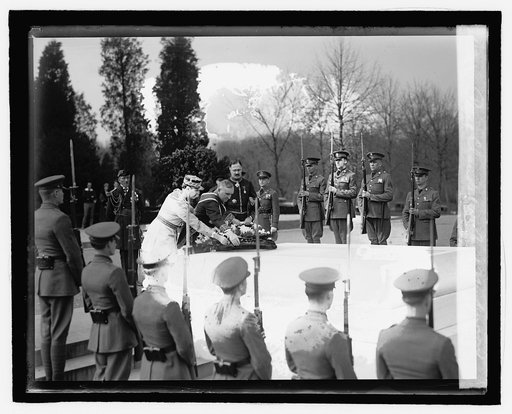 Paul Claudel at Tomb of Unknown, 3/28/27