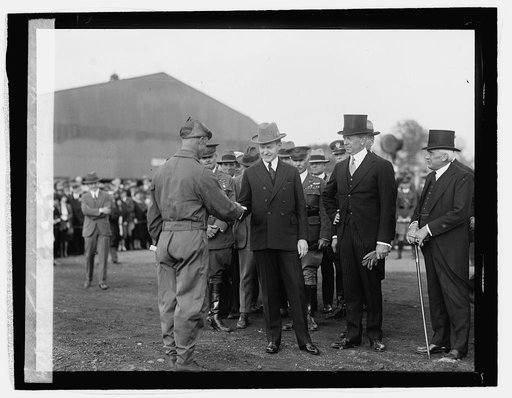 Coolidge with Pam Am flyers, [5/1/27
