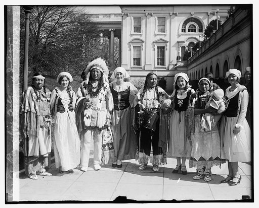 Evangeline Girls and Sioux Indians, 3/6/29