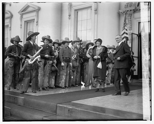 Mrs. Hoover and Cowboy band, 3/5/29