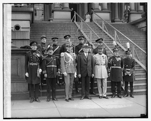 Jas. W. Good and foreign military attaches, 3/9/29