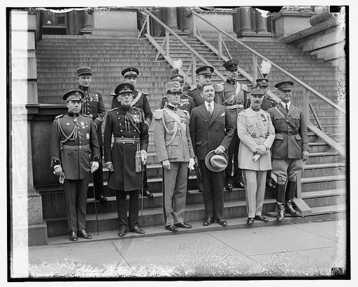 Patrick J. Hurley & military attaches, 3/25/29