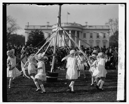 May Pole dance, Easter egg rolling, 4/1/29