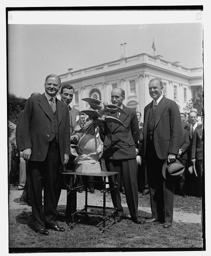 Hoover, Lt. Eielson, McCracken, 4/8/29