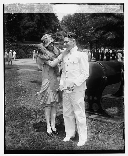 Commencement exercises, Annapolis, Marion Lake & Ensign Richard C. Lake, 6/6/29