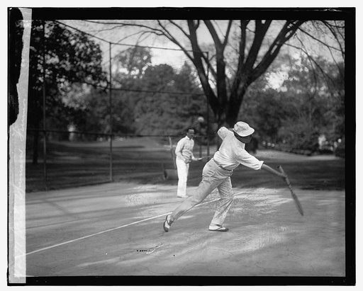 Secty. Stimson, tennis, [4/30/29