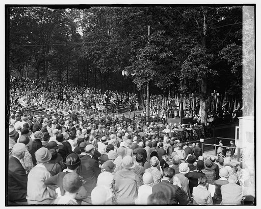 Massed flag service, National Cathedral, June, 1929