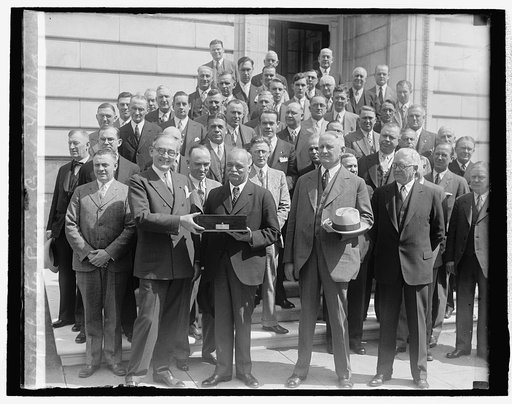 Curtis receiving gavel, 4/26/29