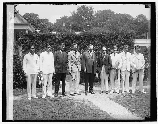 Hoover with Japanese & American David Cup teams, 5/24/29