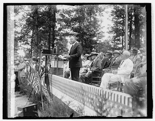 Hoover at Madison, Va., celebration; Gov. Byrd of Va. speaking, 8/17/29