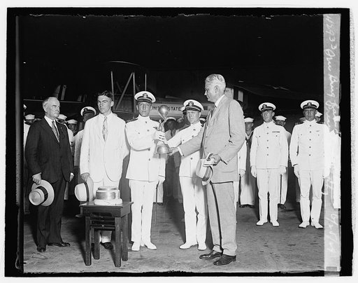 Sen. Brigham presenting Litchfield Trophy, 6/25/29