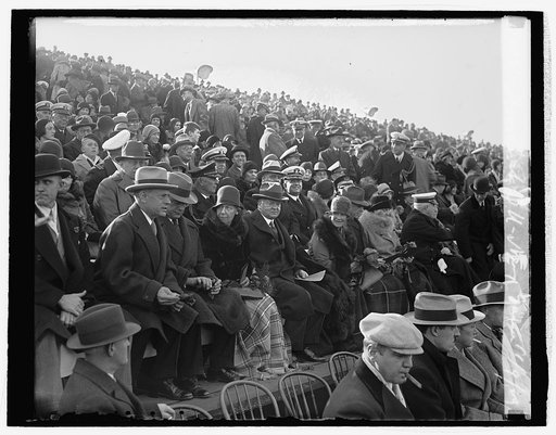 Hoover at G.U. - Navy game, 11/9/29