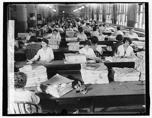 Bureau Eng. & Printing, examining currency, 6/26/29
