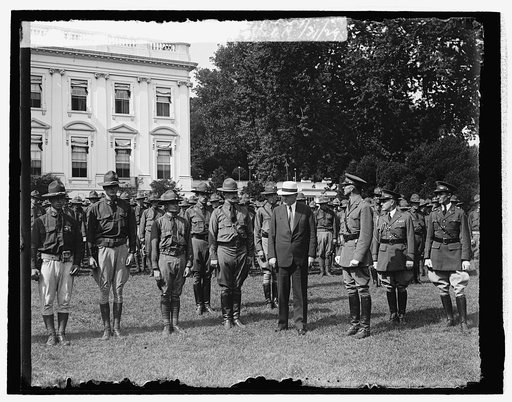 Hoover & R.O.T.C. at White H., 7/31/29