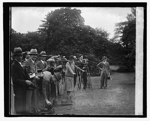 Mrs. Hoover directing Girl Scouts, [10/5/29