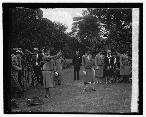 Mrs. Hoover directing Girl Scouts, 10/5/29