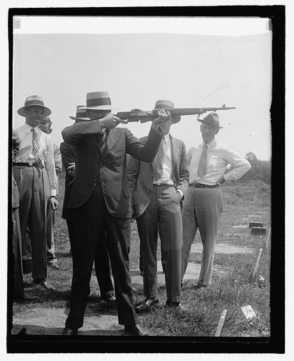 Genl. Geo. F. Simmons inspecting new rifiles, 7/2/29