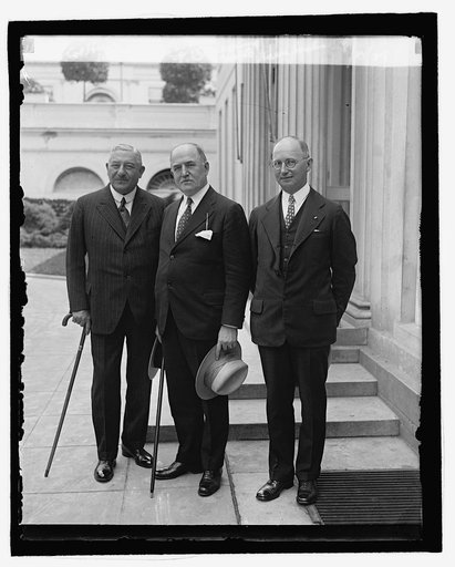 Col. Henry Wilcox, Mayor Wm. F. Broening, Balto.; Harry Sachs, 8/24/29