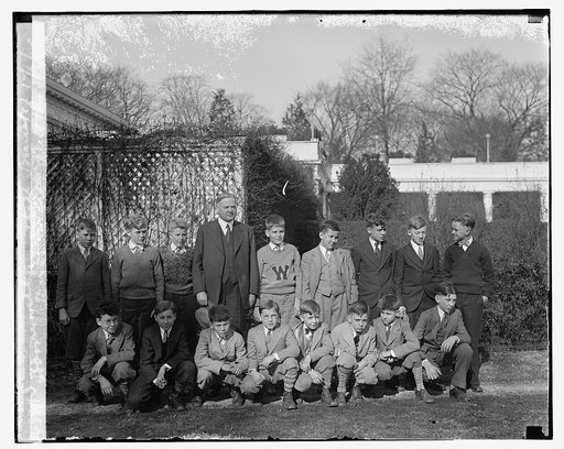 Hoover with Boys football team, Bearcats, Keert, Ohio, 12/6/29