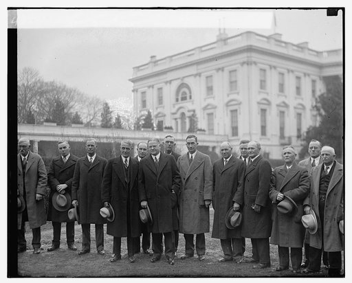 Kansas farmer's group with Hoover & Sen.Capper, 12/12/29