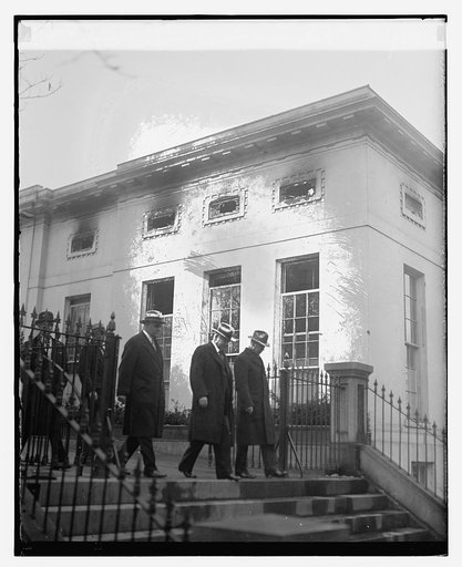 Hoover with Akerson & Newton leaving White House, 12/27/29