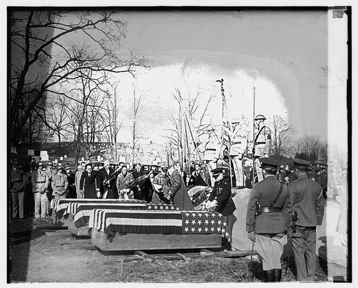 Burial at Arlington Nat. Cemetery, 12/5/29