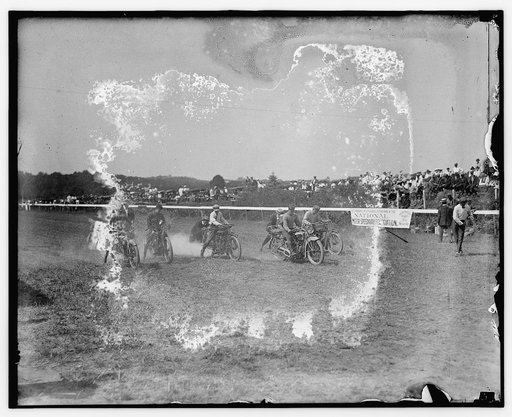 Motorcycle races, Benning, Md. Labor Day, 1916
