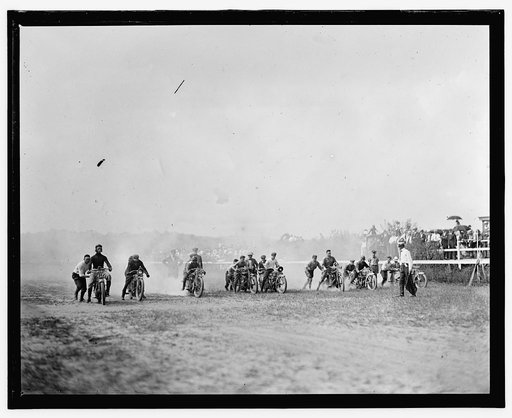 Motorcycle races, Benning, Md. Labor Day, 1916