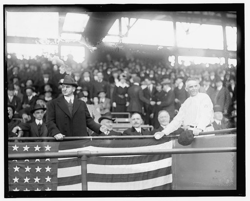 Opening of ballgame, 1918