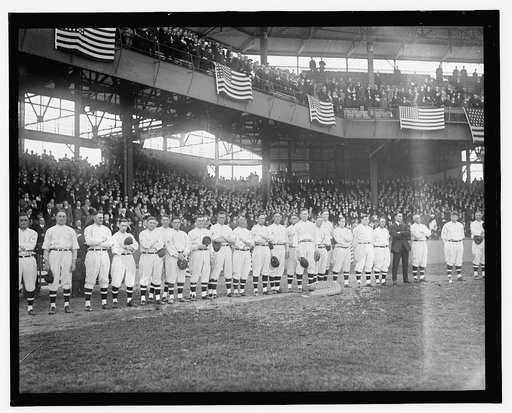 Opening of ballgame, 1918
