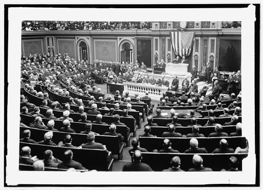 Wilson addressing Congress, 1913