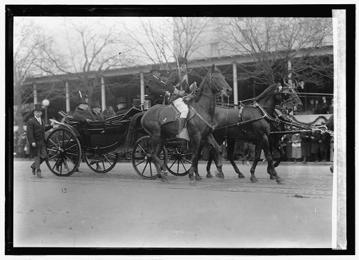 Inauguration, 1913; Wilson & Taft in carriage