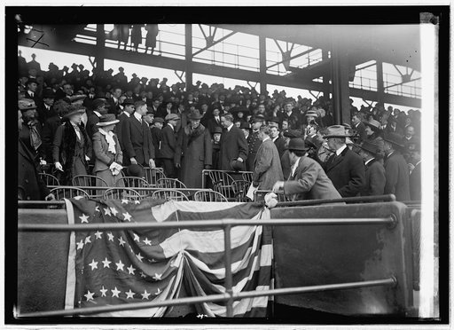 Wilson at opening game, 1913