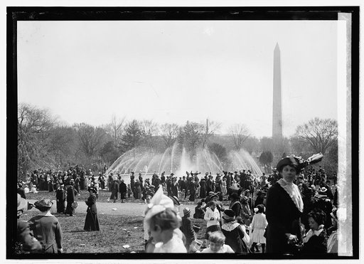 Easter egg rolling, 1914