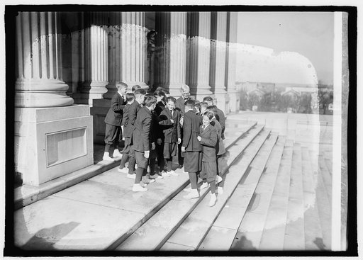 Senate pages & Marshall, 1920